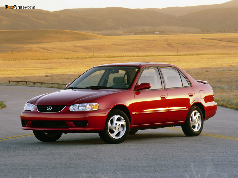 Toyota Corolla S Sedan US-spec 2001–02 wallpapers (800 x 600)