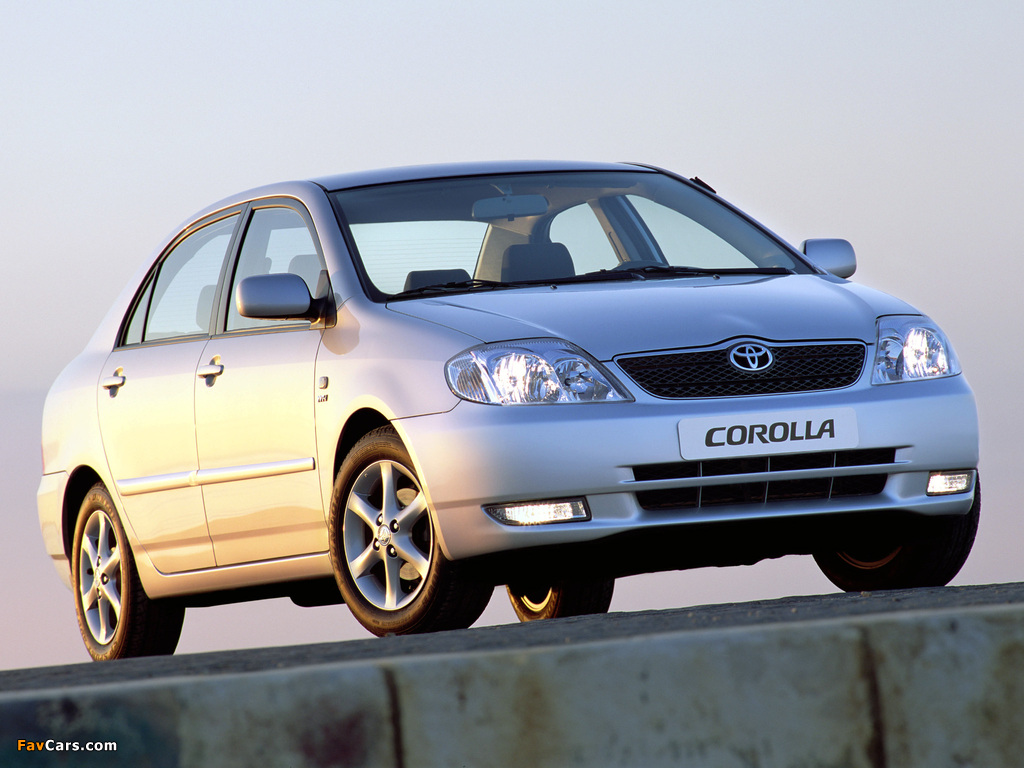 Toyota Corolla Sedan 2001–04 wallpapers (1024 x 768)