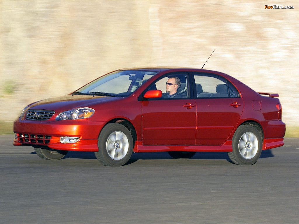 Toyota Corolla S US-spec 2002–08 photos (1024 x 768)