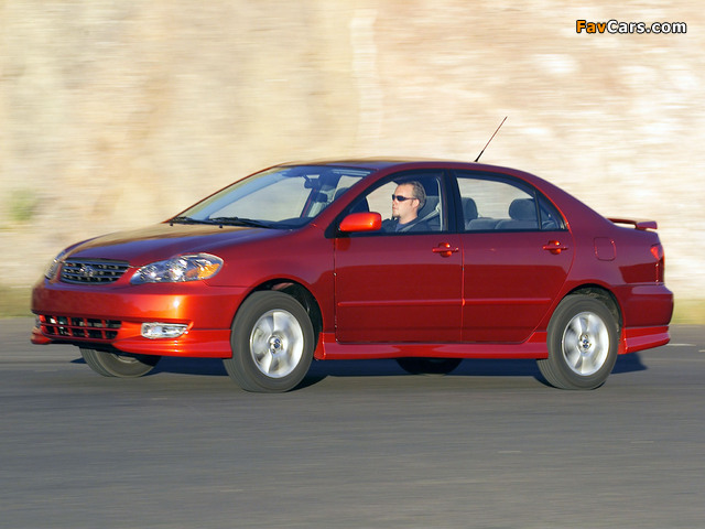 Toyota Corolla S US-spec 2002–08 photos (640 x 480)