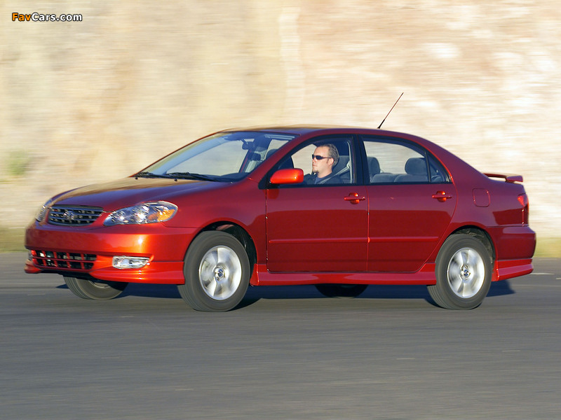 Toyota Corolla S US-spec 2002–08 photos (800 x 600)