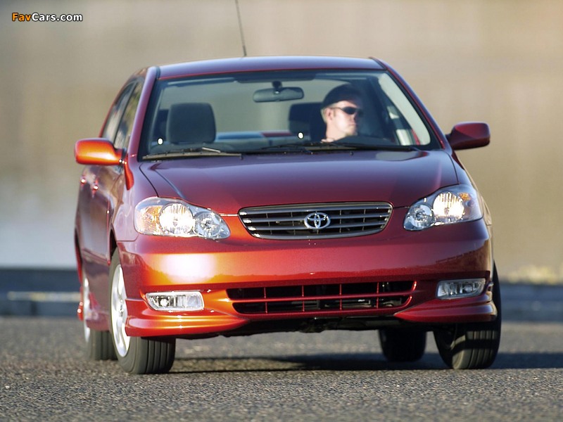 Toyota Corolla S US-spec 2002–08 pictures (800 x 600)