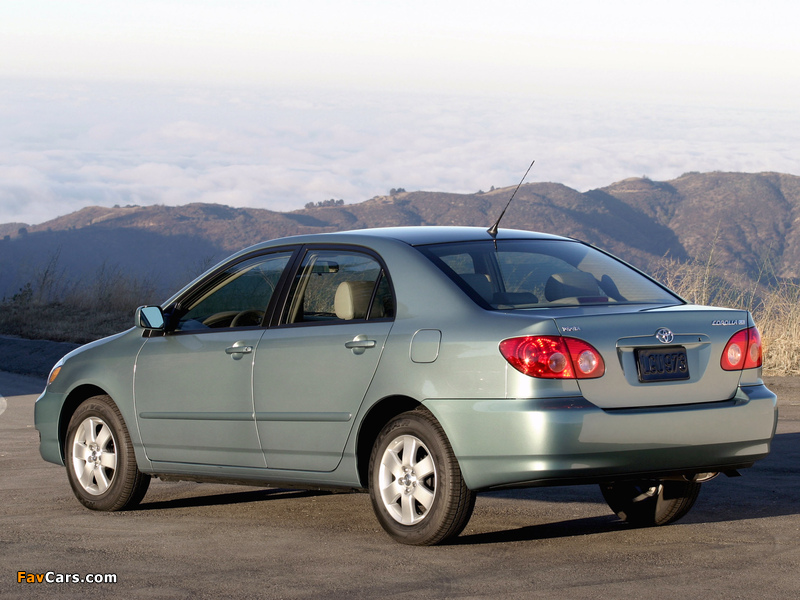 Toyota Corolla US-spec 2002–08 wallpapers (800 x 600)