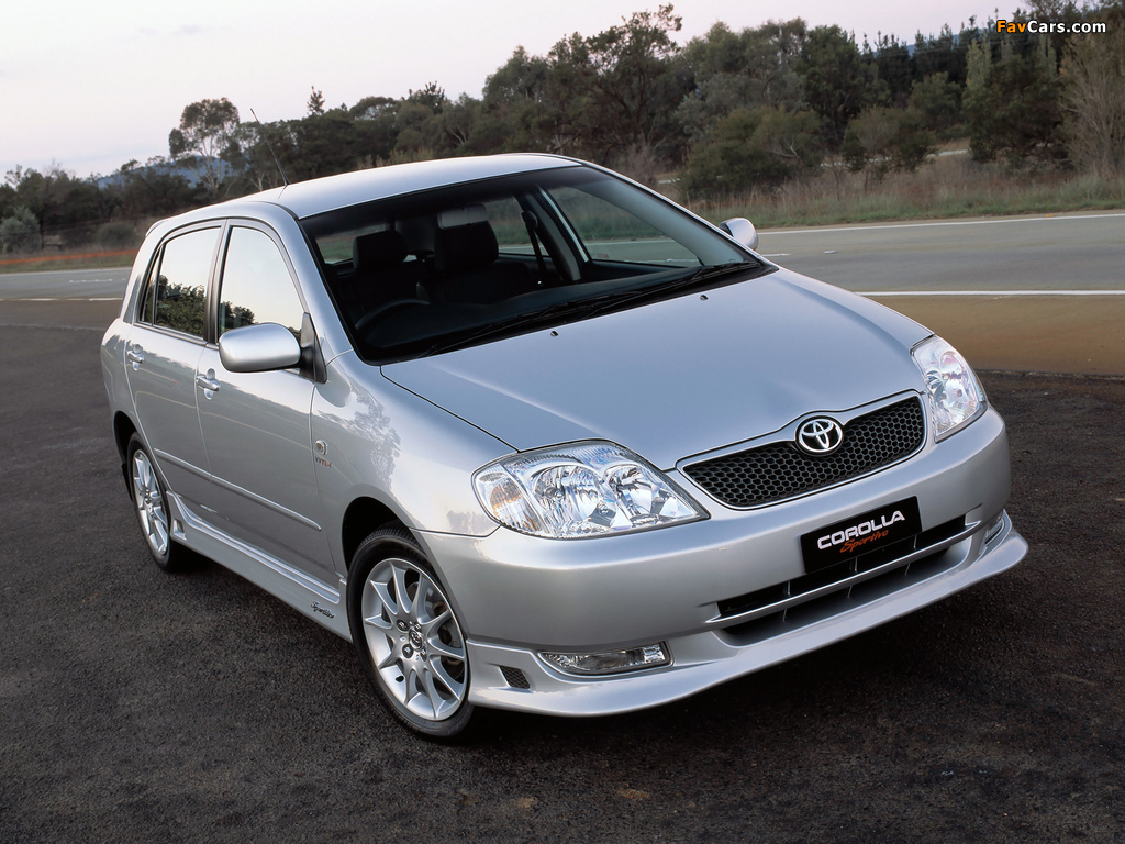 Toyota Corolla Sportivo 5-door 2003–04 photos (1024 x 768)