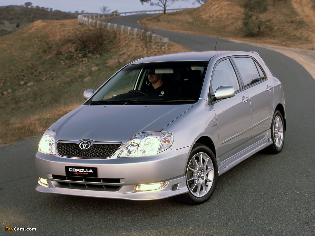 Toyota Corolla Sportivo 5-door 2003–04 pictures (1024 x 768)