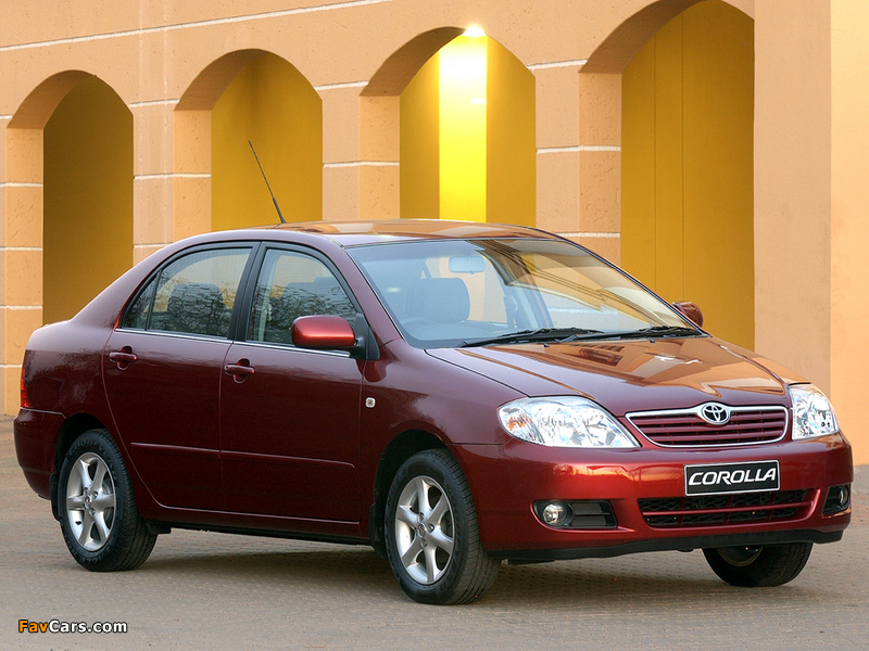 Toyota Corolla Sedan ZA-spec 2004–07 photos (800 x 600)