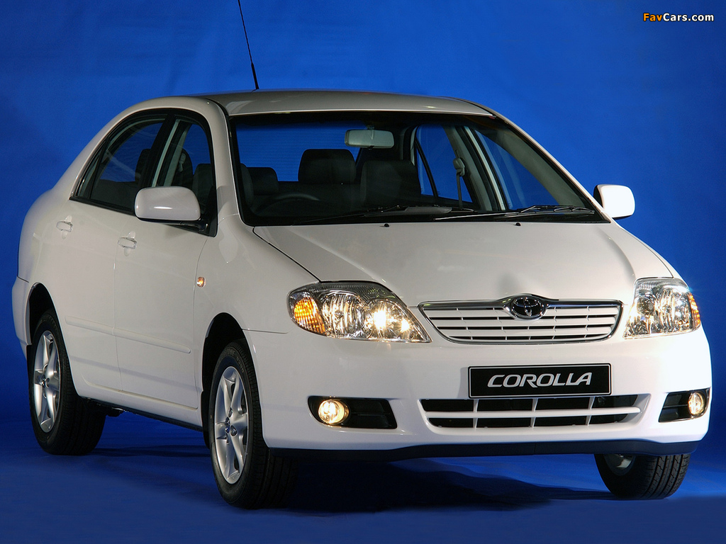 Toyota Corolla Sedan ZA-spec 2004–07 photos (1024 x 768)
