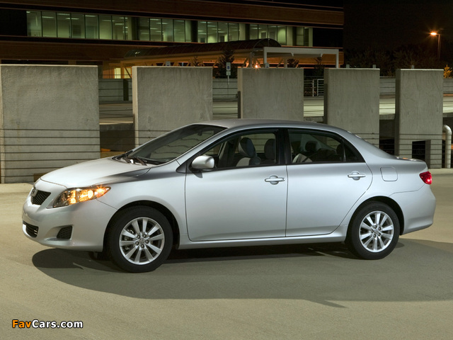 Toyota Corolla XLE US-spec 2008–10 images (640 x 480)