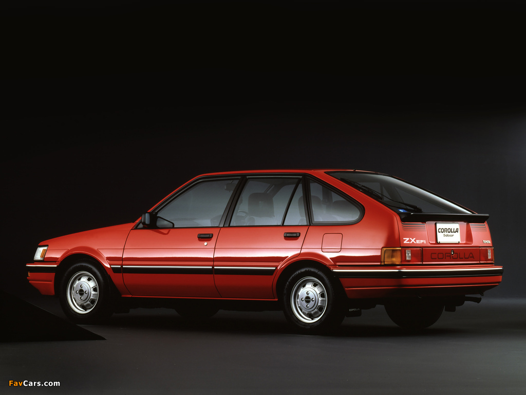 Toyota Corolla 5-door ZX (AE80/AE81) 1985–87 wallpapers (1024 x 768)