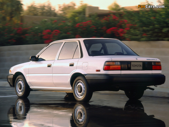 Toyota Corolla Sedan Deluxe US-spec 1987–91 wallpapers (640 x 480)
