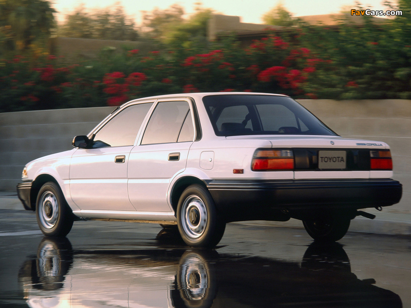 Toyota Corolla Sedan Deluxe US-spec 1987–91 wallpapers (800 x 600)