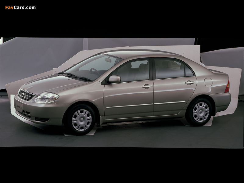 Toyota Corolla Sedan JP-spec 2000–04 wallpapers (800 x 600)