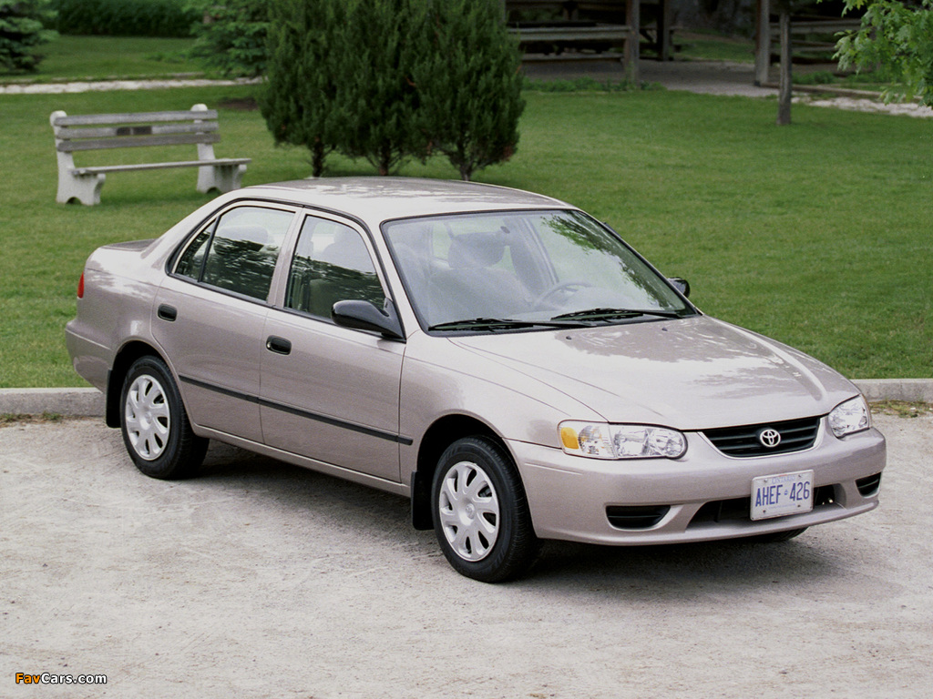 Toyota Corolla Sedan US-spec 2001–02 wallpapers (1024 x 768)