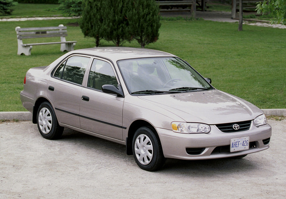 Toyota Corolla Sedan US-spec 2001–02 wallpapers