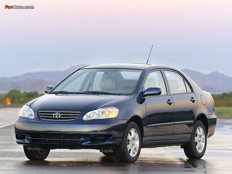 Toyota Corolla US-spec 2002–08 wallpapers (800 x 600)