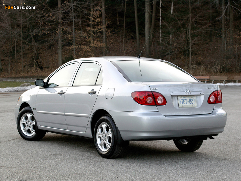 Toyota Corolla US-spec 2002–08 wallpapers (800 x 600)