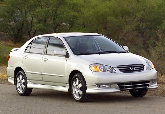 Toyota Corolla S US-spec 2002–08 wallpapers