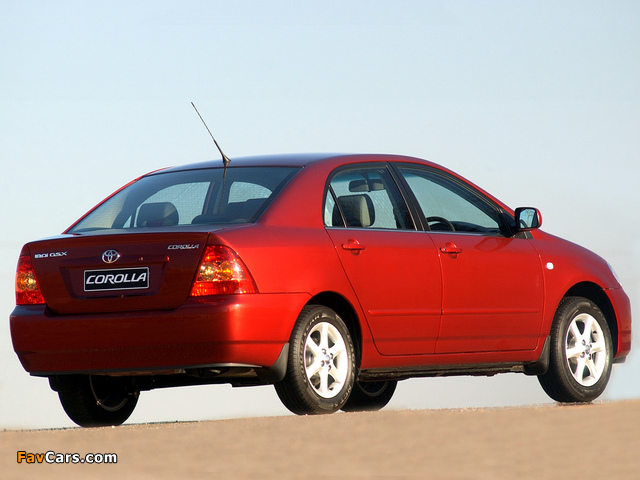 Toyota Corolla Sedan ZA-spec 2004–07 wallpapers (640 x 480)