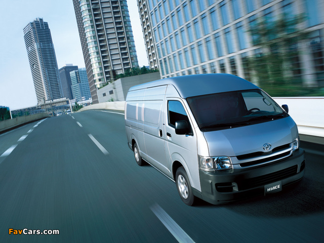 Toyota Hiace Van High Roof JP-spec 2004–10 images (640 x 480)