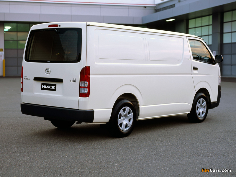 Toyota Hiace LWB Van AU-spec 2004–10 pictures (800 x 600)