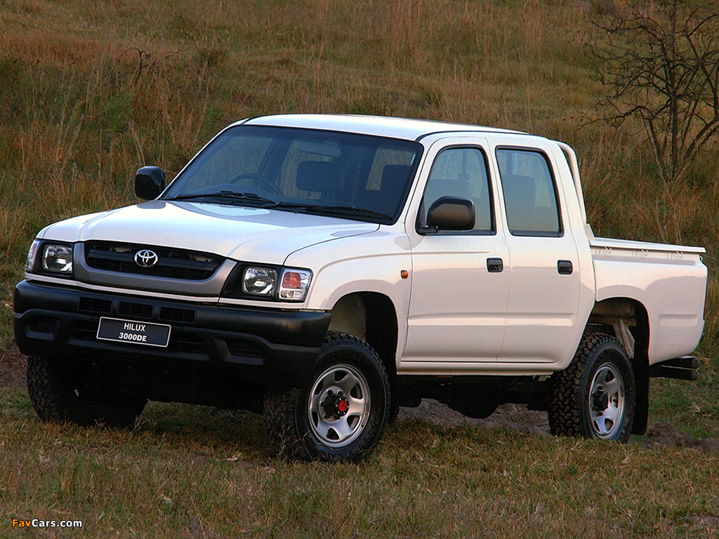 Photos of Toyota Hilux 3000DE Double Cab ZA-spec 2001–05 (1024 x 768)