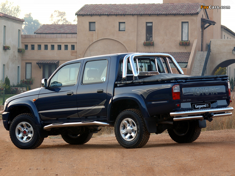 Pictures of Toyota Hilux 2700i Legend 35 Double Cab 2004 (800 x 600)