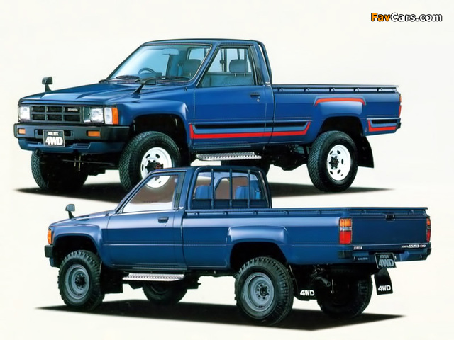 Toyota Hilux SR Long Body & Hilux DX Long Body 1983–88 photos (640 x 480)
