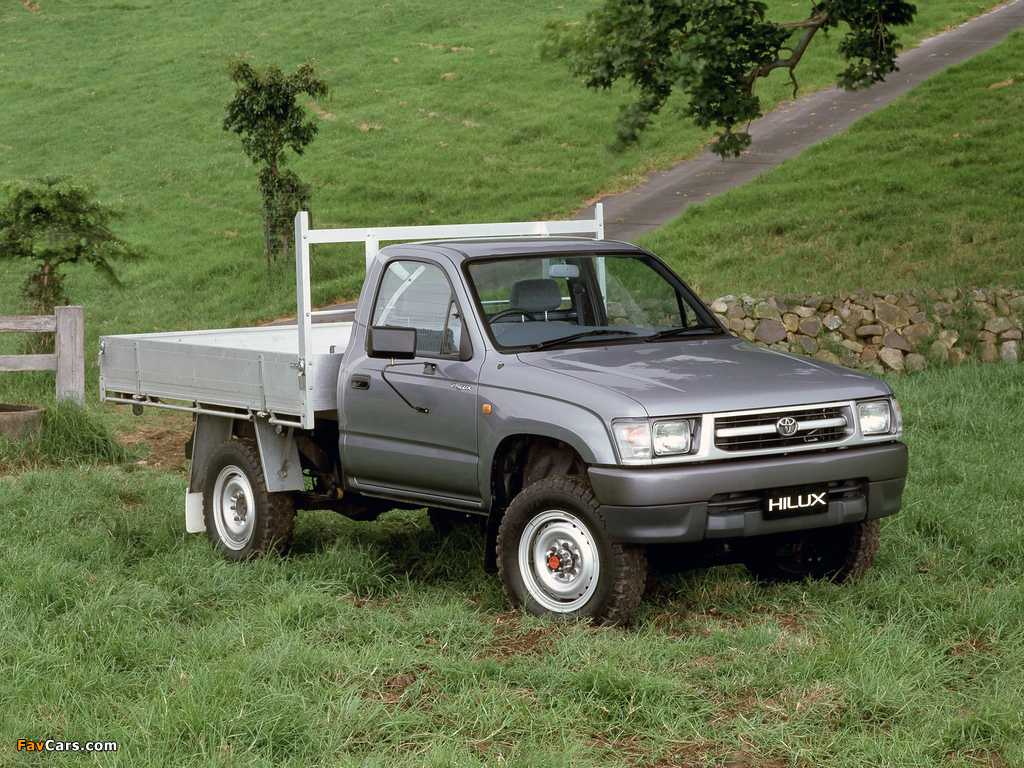Toyota Hilux Single Cab Chassis AU-spec 1997–2001 wallpapers (1024 x 768)