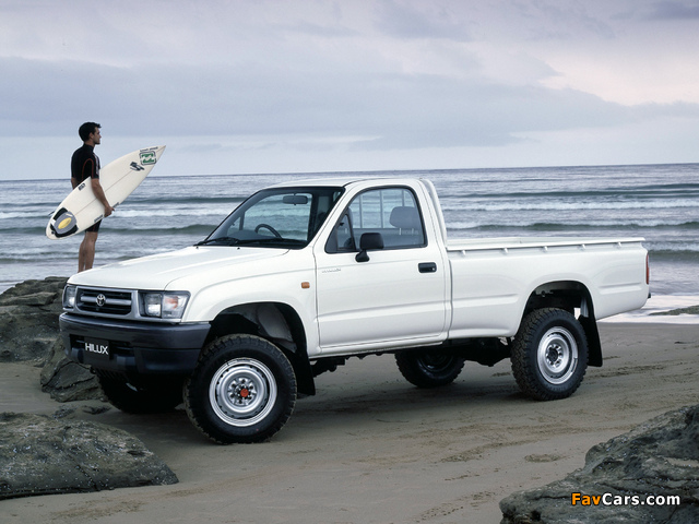 Toyota Hilux Single Cab AU-spec 1997–2001 wallpapers (640 x 480)