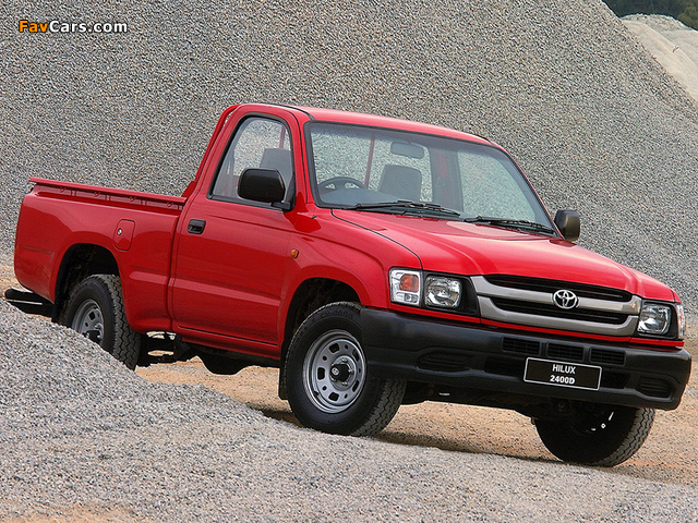 Toyota Hilux 2400D Single Cab ZA-spec 2001–05 images (640 x 480)