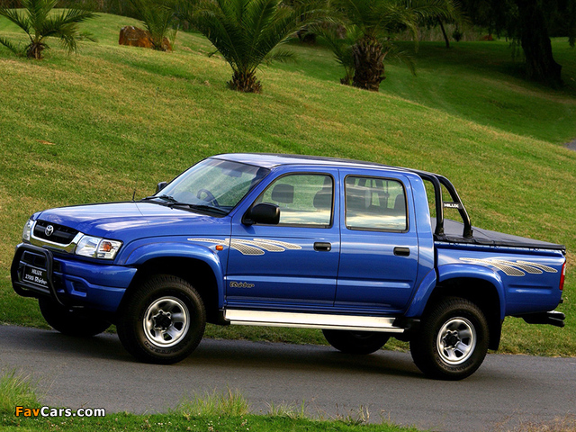 Toyota Hilux 2700i Raider Double Cab ZA-spec 2001–05 wallpapers (640 x 480)