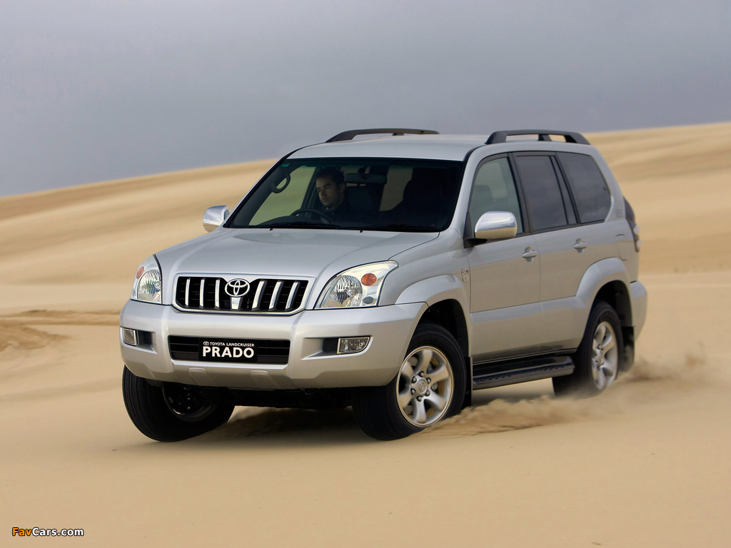 Toyota Land Cruiser Prado VX 5-door AU-spec (J120W) 2003–09 wallpapers (1024 x 768)