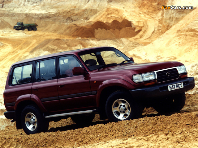 Toyota Land Cruiser 80 VX UK-spec (HZ81V) 1995–97 wallpapers (640 x 480)