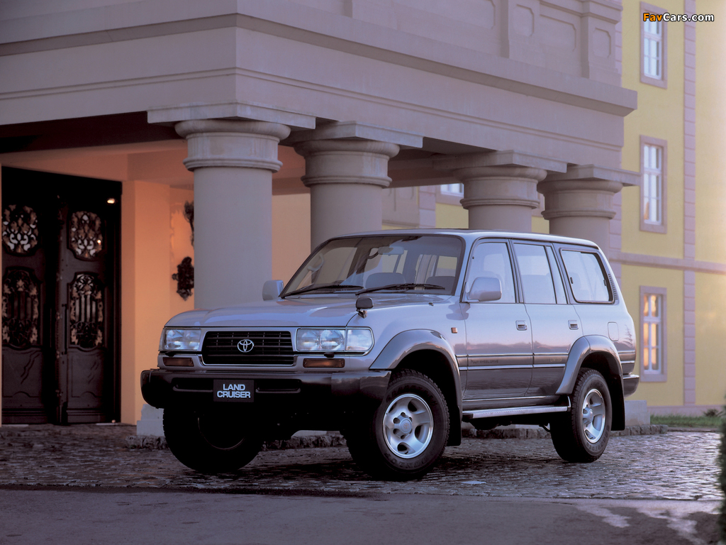 Toyota Land Cruiser 80 Wagon VX-Limited JP-spec (HZ81V) 1995–97 wallpapers (1024 x 768)
