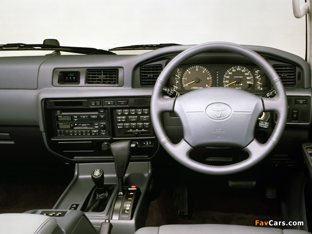 Toyota Land Cruiser 80 Wagon VX-Limited JP-spec (HZ81V) 1995–97 wallpapers (640 x 480)