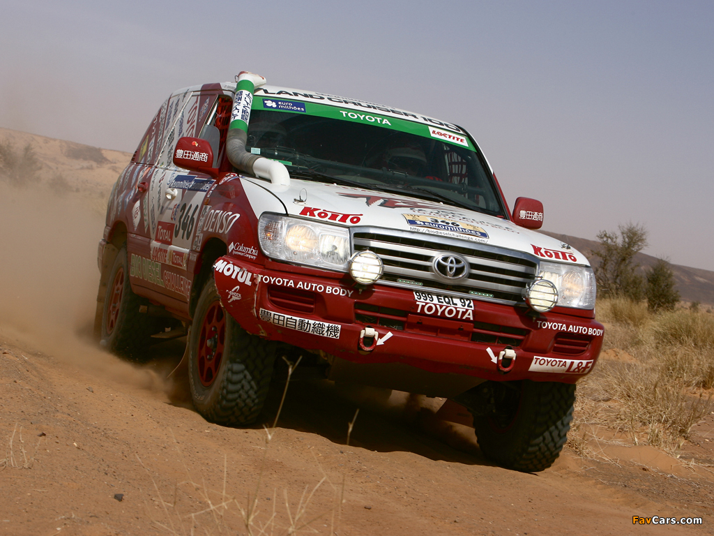 Auto Body Toyota Land Cruiser 100 Dakar Rally Car (J100-101) 2008 wallpapers (1024 x 768)
