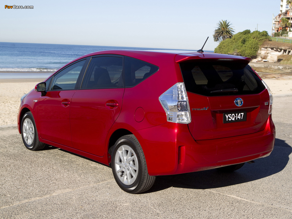 Photos of Toyota Prius v AU-spec (ZVW40W) 2012 (1024 x 768)