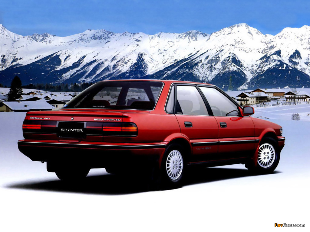 Photos of Toyota Sprinter Full Time 4WD SE Saloon (AE91) 1987–89 (1024 x 768)