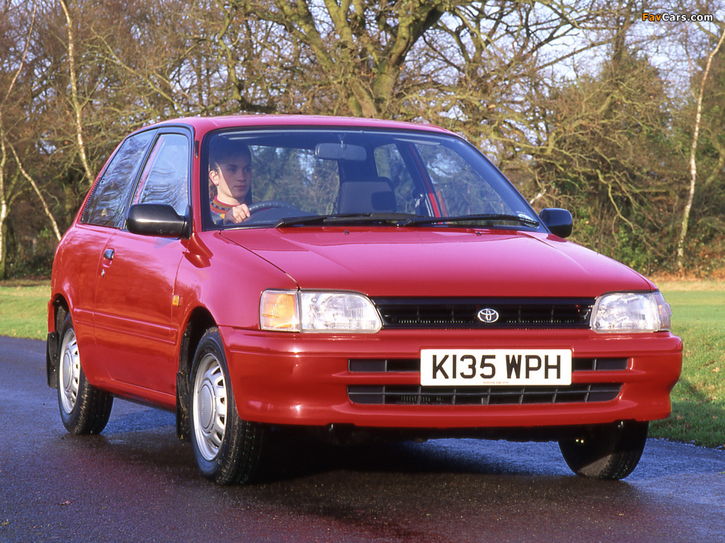 Toyota Starlet 3-door UK-spec (P80) 1990–95 wallpapers (1024 x 768)