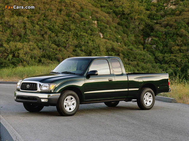 Toyota Tacoma SR5 2WD Xtracab 2001–04 wallpapers (640 x 480)