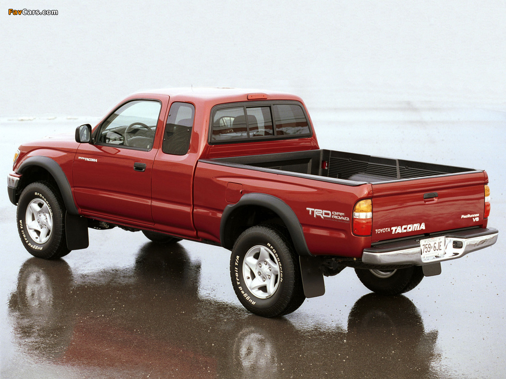 TRD Toyota Tacoma PreRunner Xtracab Off-Road Edition 2001–04 wallpapers (1024 x 768)