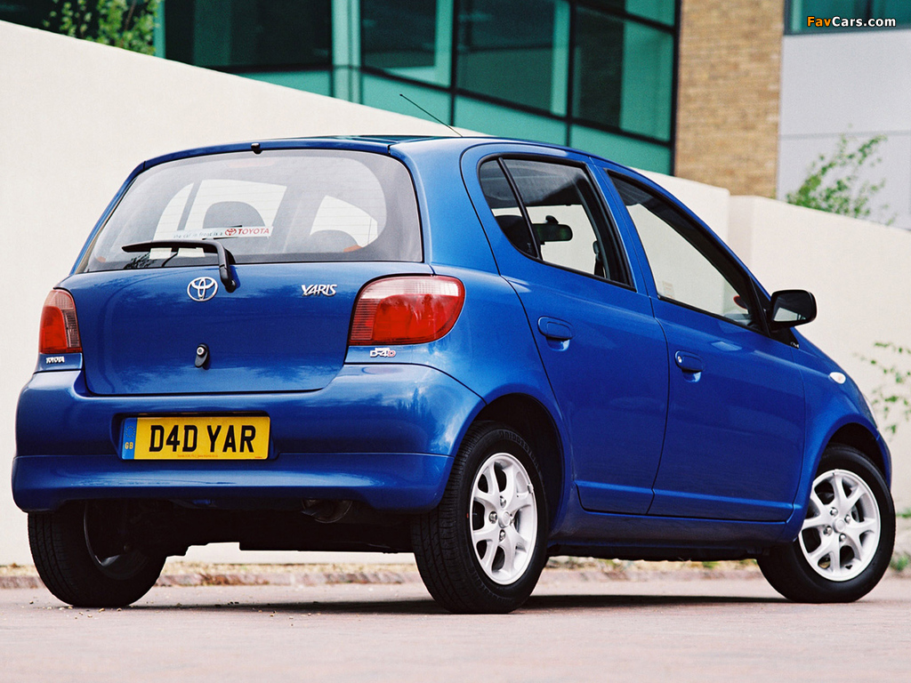 Toyota Yaris 5-door UK-spec 1999–2003 pictures (1024 x 768)