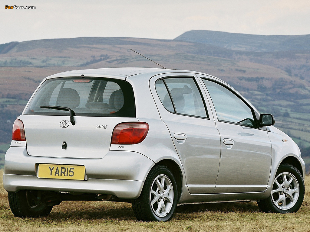 Toyota Yaris 5-door UK-spec 1999–2003 wallpapers (1024 x 768)