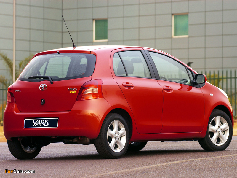 Toyota Yaris Spirit 5-door ZA-spec 2005–09 pictures (800 x 600)