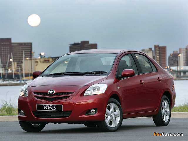 Toyota Yaris Spirit Sedan ZA-spec 2006 images (640 x 480)