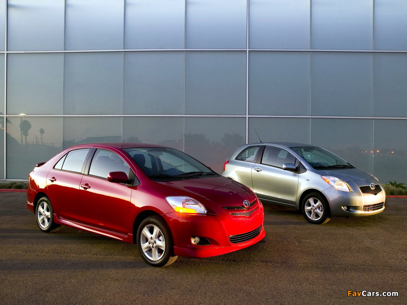 Toyota Yaris S Sedan & Yaris 3-door US-spec 2006 wallpapers (800 x 600)