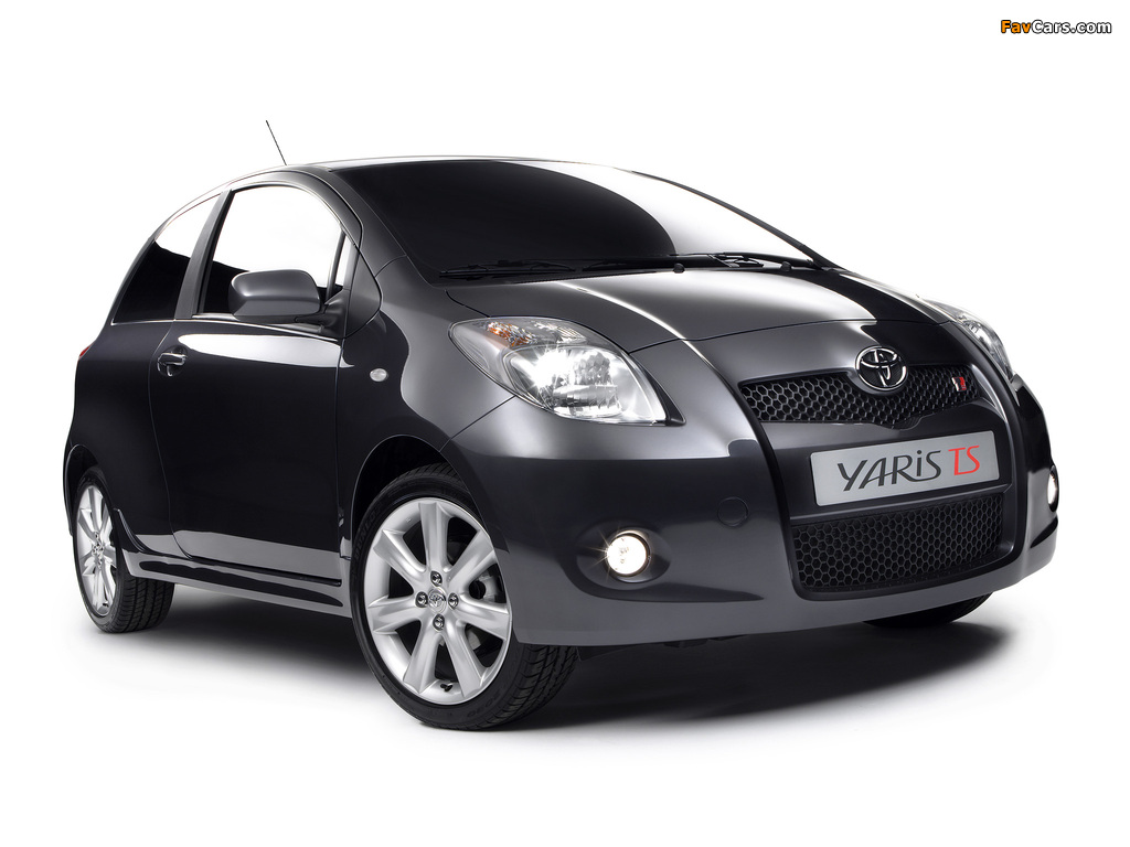 Toyota Yaris T-Sport 3-door 2007–09 images (1024 x 768)