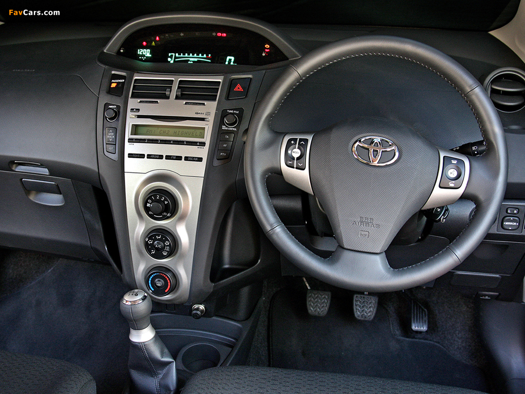 Toyota Yaris 5-door ZA-spec 2009–11 pictures (1024 x 768)