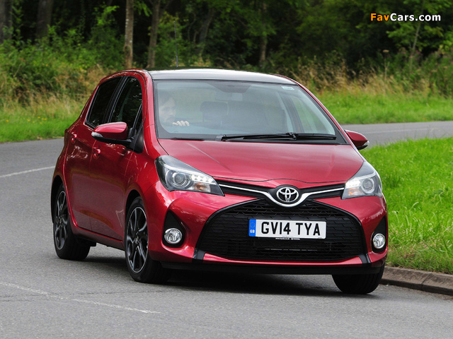 Toyota Yaris 5-door UK-spec 2014 wallpapers (640 x 480)