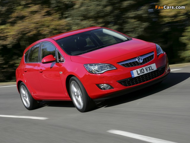 Vauxhall Astra Turbo 2009–12 photos (640 x 480)